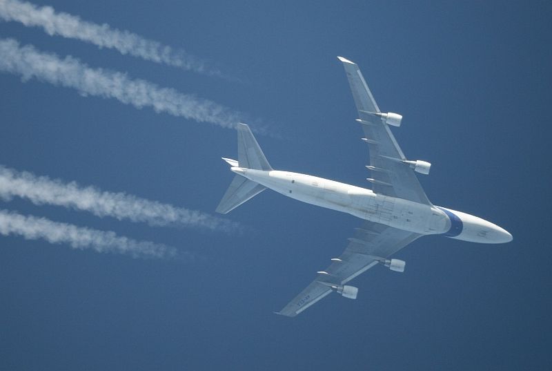 EL AL Israel Airlines Boeing 747 im 25cm-Teleskop